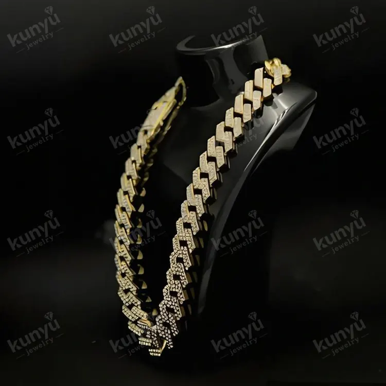 Glittering Rhinestone Cuban Link Chain